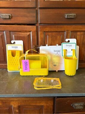 ♥️💖 Bogg 4 Piece Matching Accessories Set Limoncello w/ Free Insert NWT